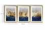 Wallity Cuadro Decorativo enmarcado en MDF (3 piezas) 38x53 cm